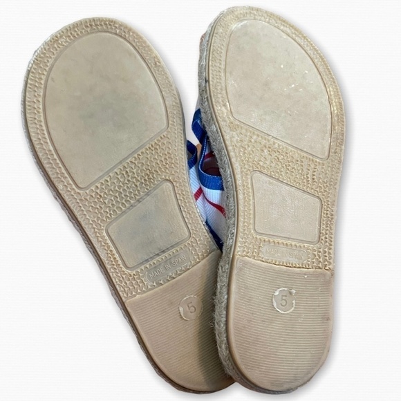 Joules Keighley Blue Stripe Cross Strap Espadrille Sandals US Size 7 - Picture 6 of 6
